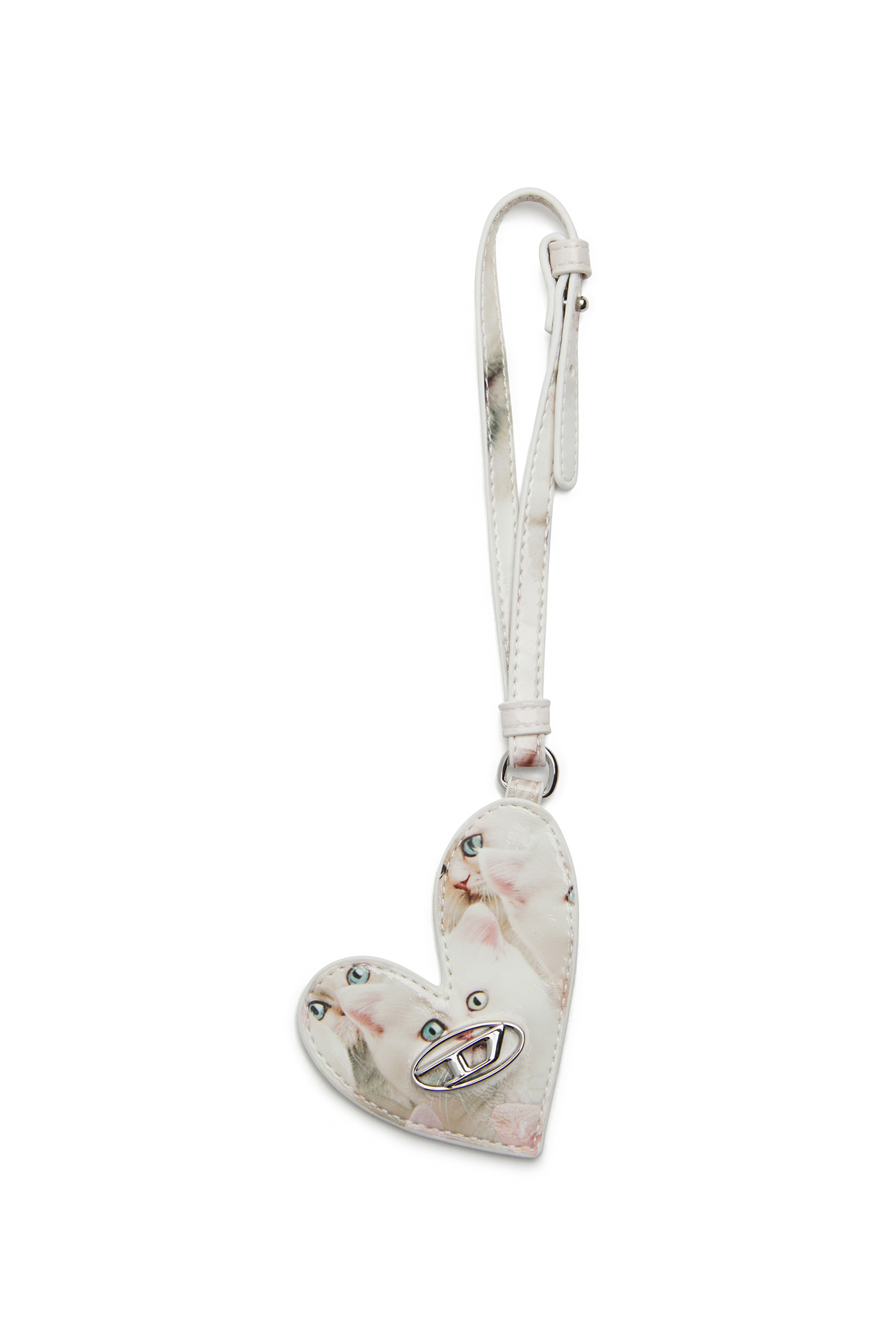 Diesel - PLAY MIRROR, Woman's Heart keychain in White - 1