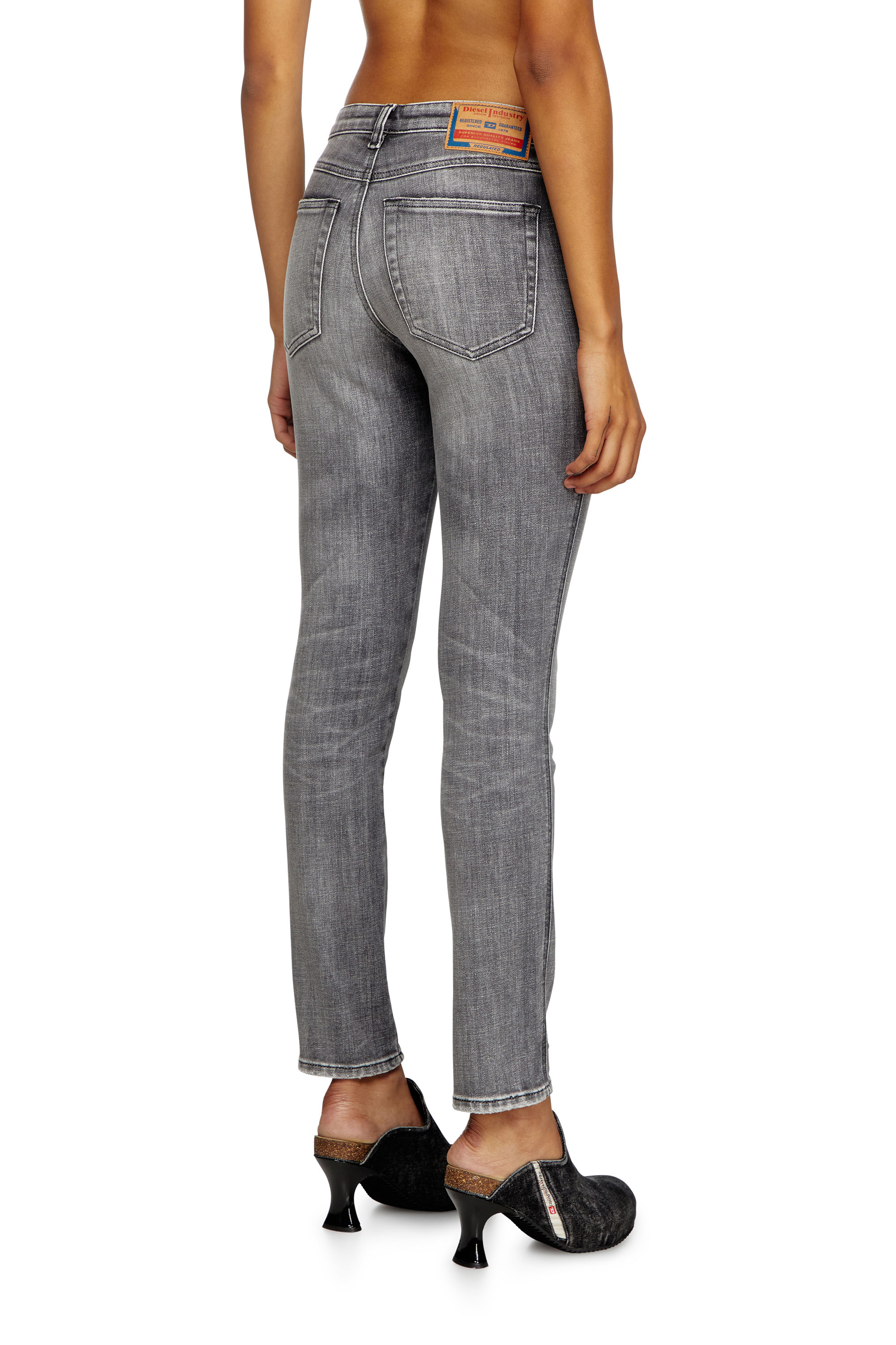 Diesel - Woman Skinny Jeans 2015 Babhila 09J29, Grey - Image 3